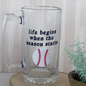 Baseball Beer Glass, Gift for Him, Custom Beer Glass,Baseball Fan,Christmas Gift,Groomsmen Gift,Gift for Dad,Sports Fan Gift,Baseball Season Bild 6