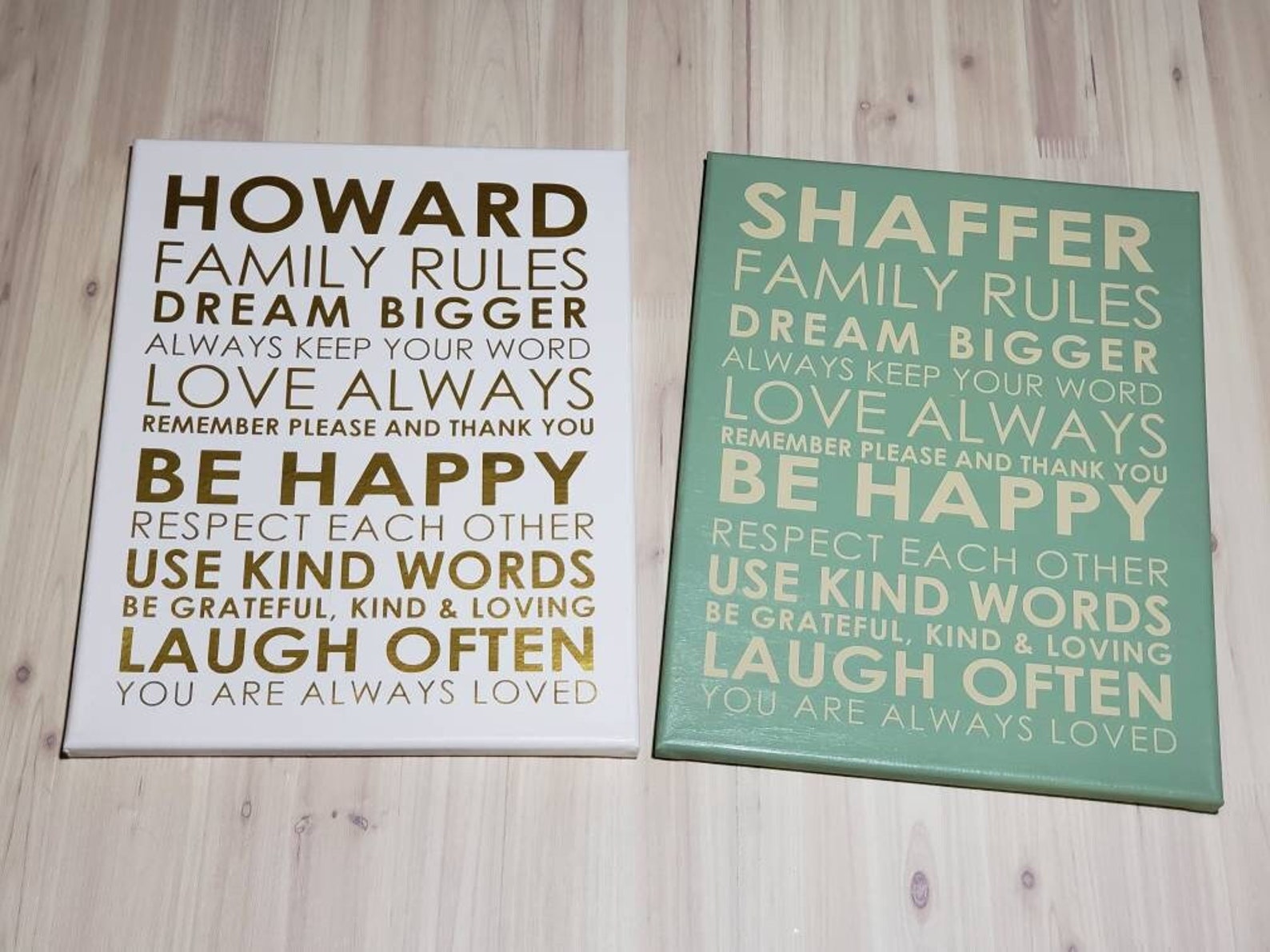 Custom Family Rules Sign Family Rules Canvas Custom Family | Etsy