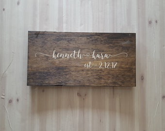 Custom Wedding Sign, Custom Wedding Gift, Rustic Gift, Custom Anniversary Gift, Rustic Wood Sign, Gift for Her, Gift for Him, Christmas Gift