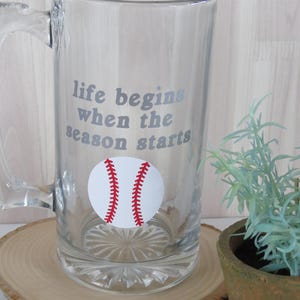 Baseball Beer Glass, Gift for Him, Custom Beer Glass,Baseball Fan,Christmas Gift,Groomsmen Gift,Gift for Dad,Sports Fan Gift,Baseball Season Bild 7