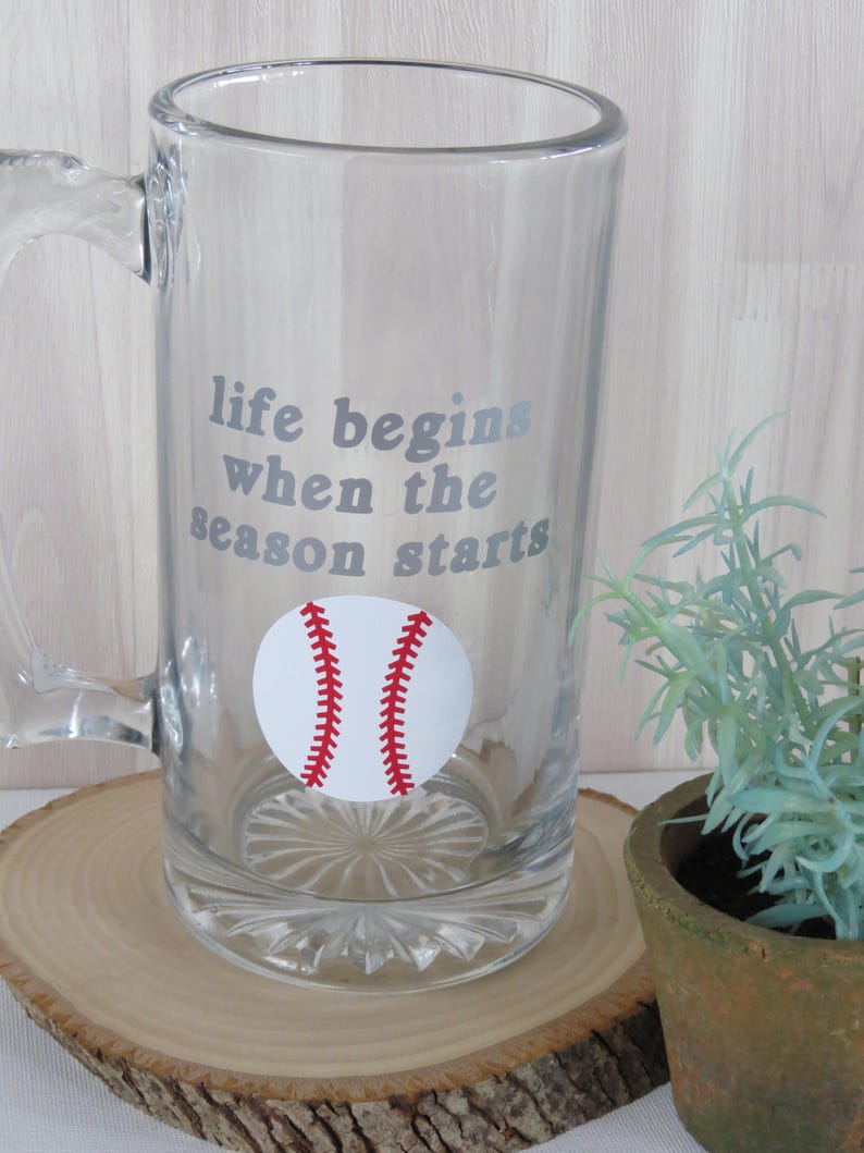 Baseball Beer Glass, Gift for Him, Custom Beer Glass,Baseball Fan,Christmas Gift,Groomsmen Gift,Gift for Dad,Sports Fan Gift,Baseball Season Bild 7
