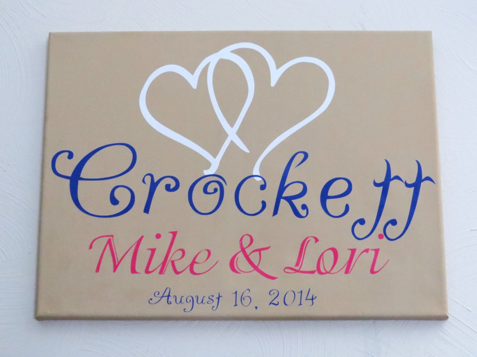Painted Wedding Canvas Custom Gift Personalized Canvas Art Etsy