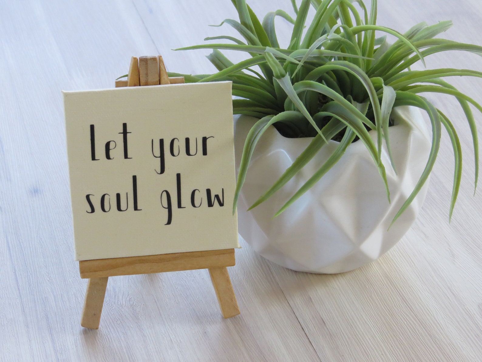 Let Your Soul Glow Tiny Custom Quote Canvas Birthday Gift Etsy