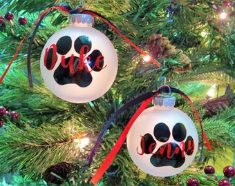 Custom Animal Paw Print Ornament, Pet Lover Gift, Pet Gift,Dog Gift, Cat Gift, Animal Lover, Gifts for Pets, Personalized Gift, Gift for Vet