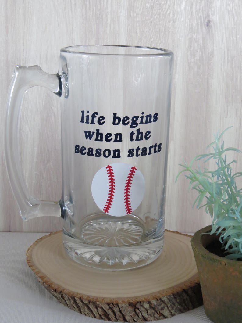 Baseball Beer Glass, Gift for Him, Custom Beer Glass,Baseball Fan,Christmas Gift,Groomsmen Gift,Gift for Dad,Sports Fan Gift,Baseball Season Bild 6