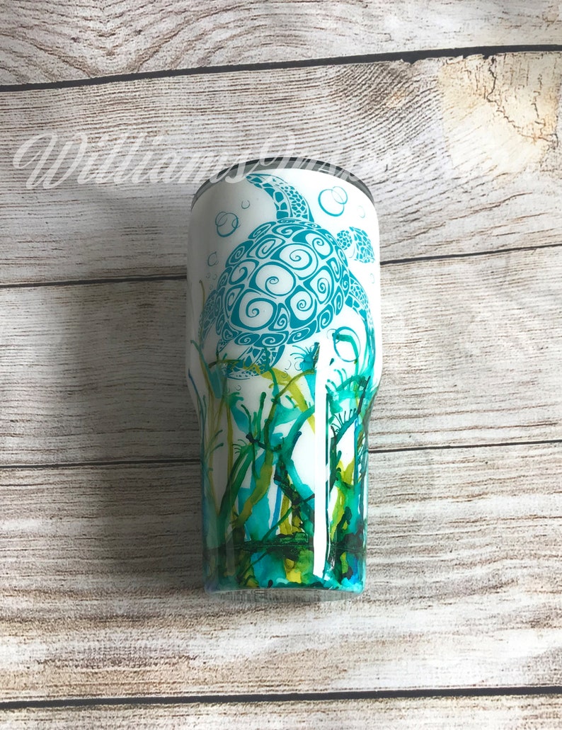 Personalized Turtle Tumbler / Epoxy Tumbler / Personalized Etsy