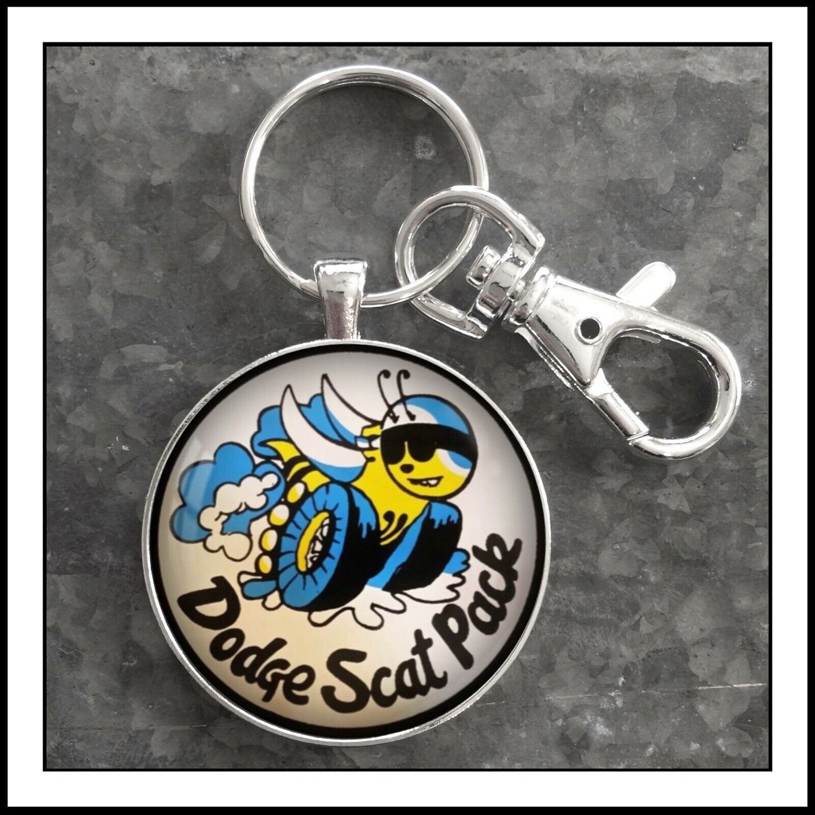 Dodge Scat Pack Emblem Photo Keychain Gift Fob Key Chain Etsy