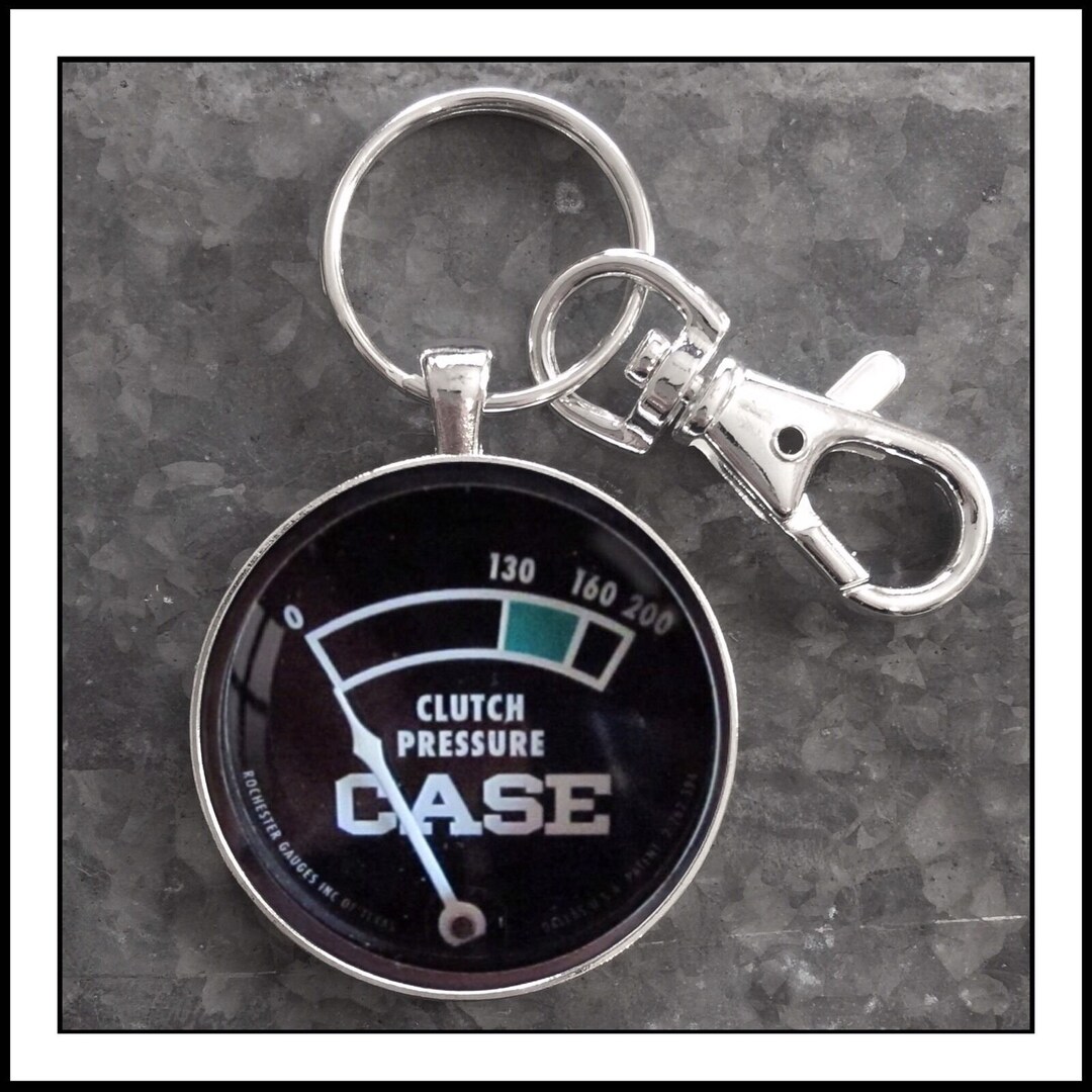 Case Tractor Clutch Pressure Gauge Photo Keychain Fathers Day Etsy