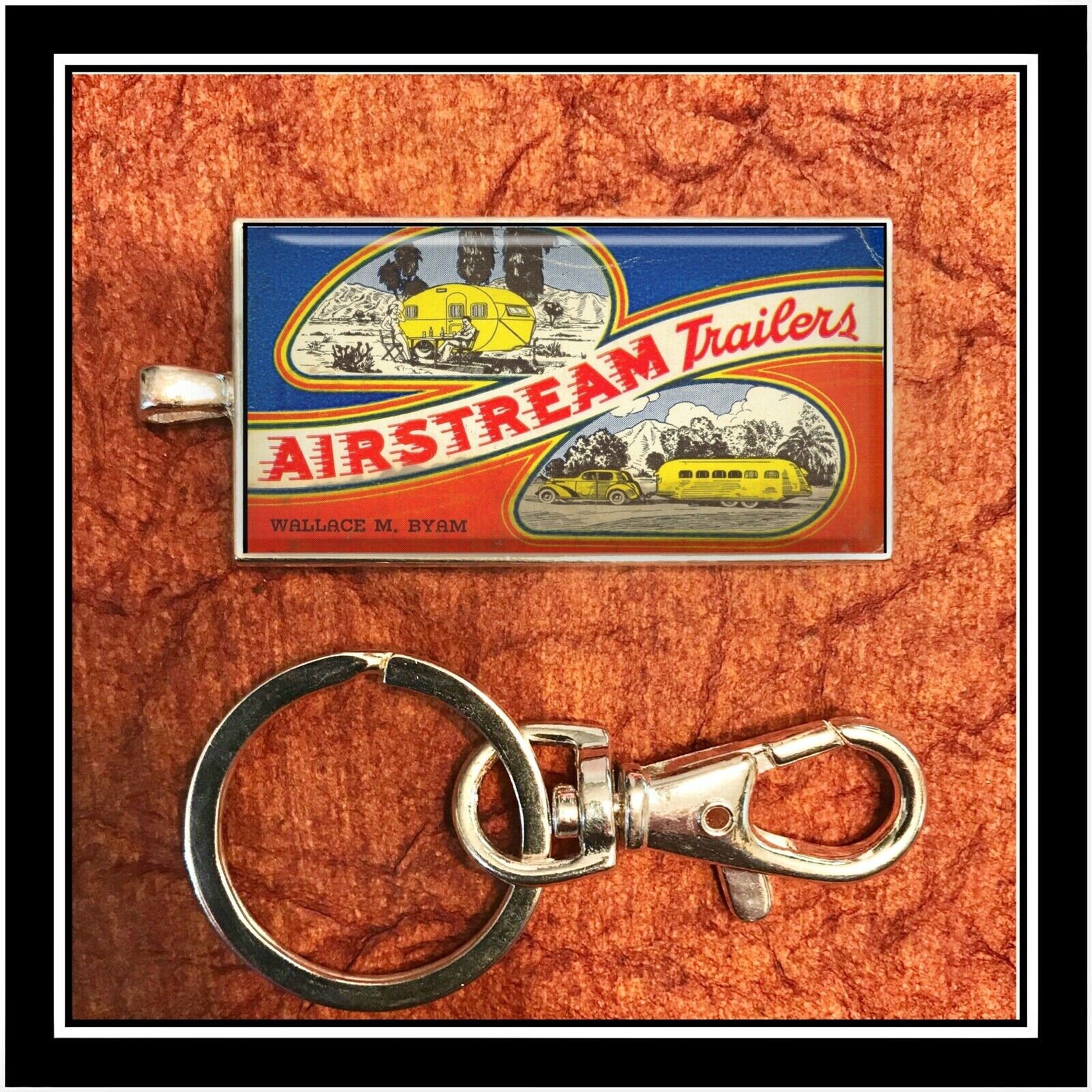 Details about   Vintage Airstream Travel Trailer Decal Photo Keychain Key Chain Pendant Gift 