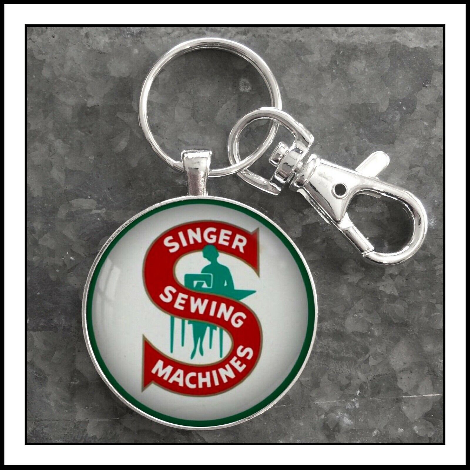 Vintage Singer Sewing Machines Emblem Photo Keychain Gift Free | Etsy