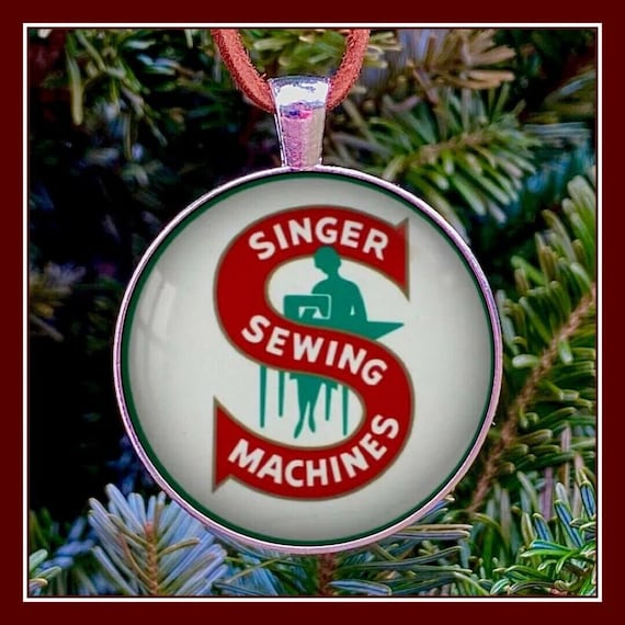 Vintage Singer Sewing Machines Emblem Photo Ornament Gift Etsy