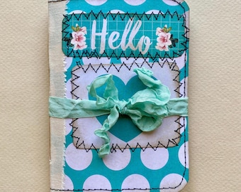 Blank Mini Junk Journal, Handmade Scrappy Naked Starter Journal, Gratitude Book of Eclectic Papers