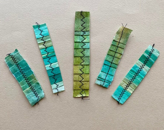 Painted Paper Ruffles for Junk Journals and Paper Crafting, Shades of ...