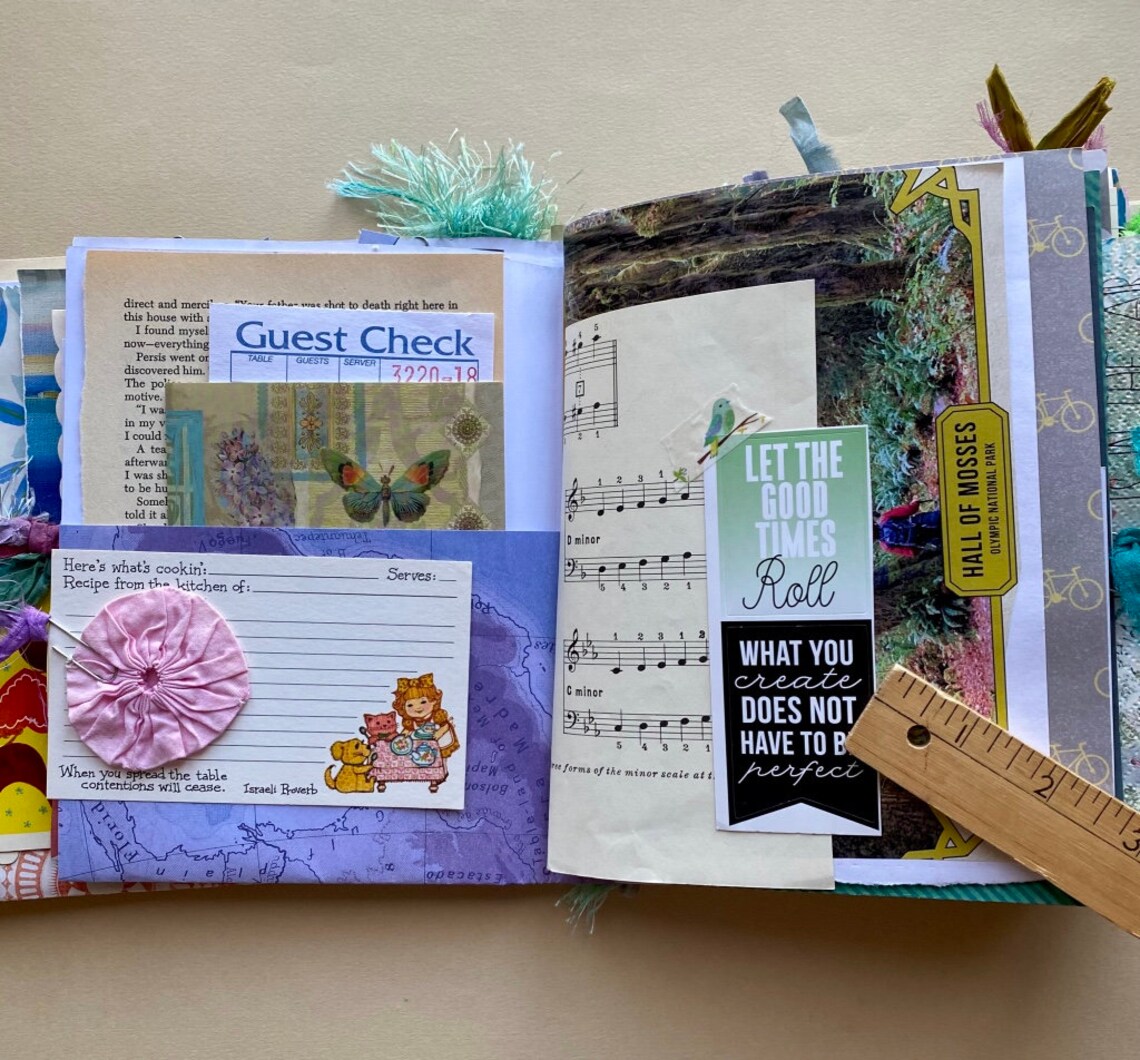 Flowish Junk Journal Eclectic Mixed Paper Flow Journal DIY Etsy