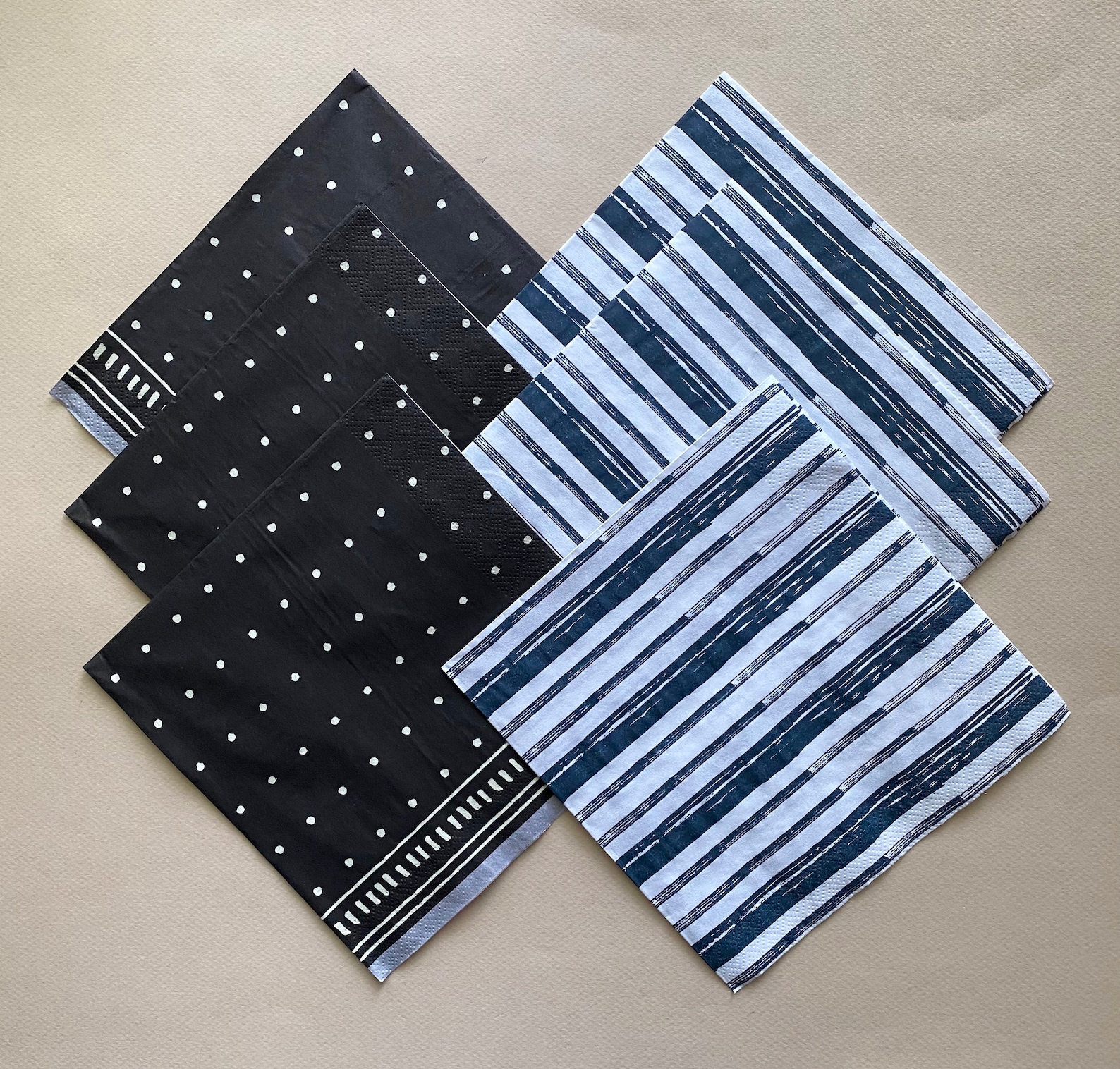 Black and White Napkins for Decoupage and Junk Journals Mixed Etsy