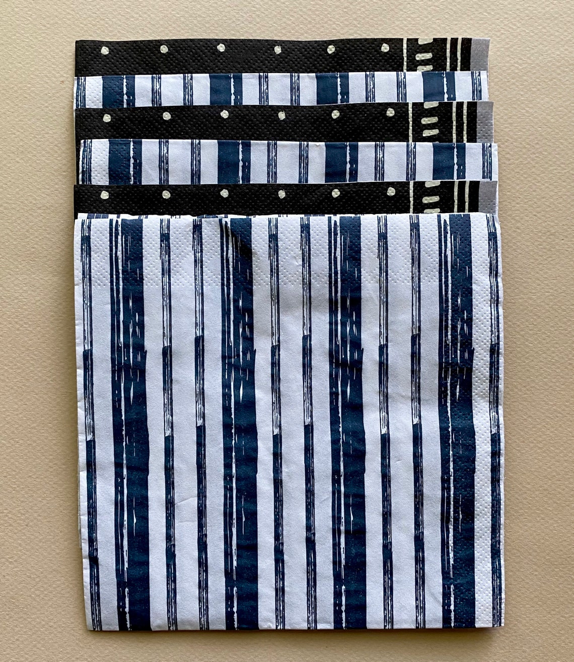 Black and White Napkins for Decoupage and Junk Journals Mixed Etsy