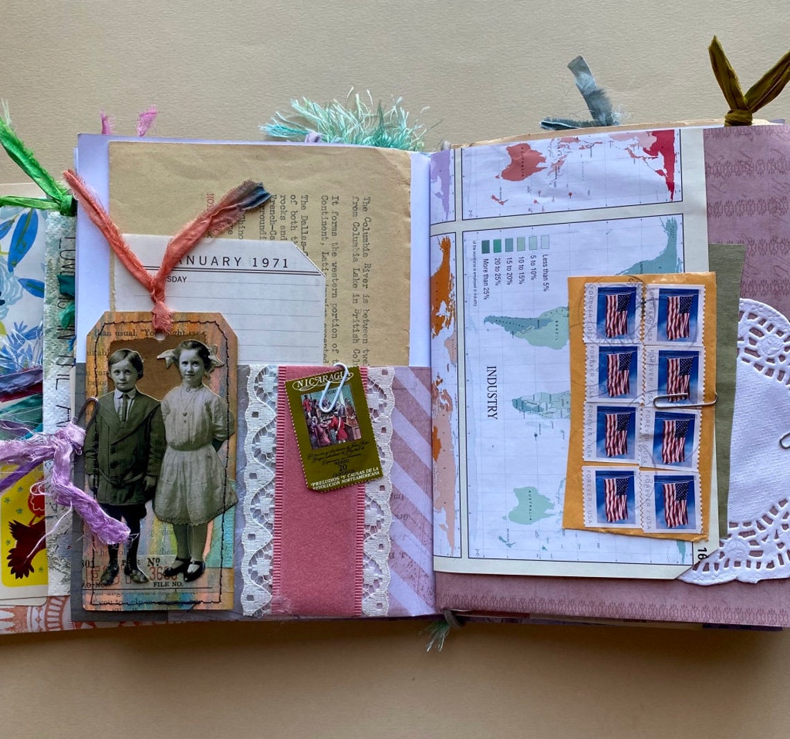 Flowish Junk Journal Eclectic Mixed Paper Flow Journal DIY Etsy