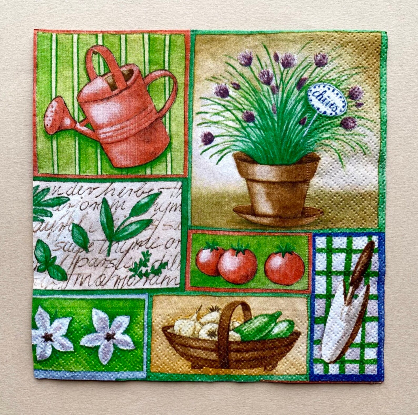 Spring Garden Napkins for Decoupage and Junk Journals Mixed Etsy