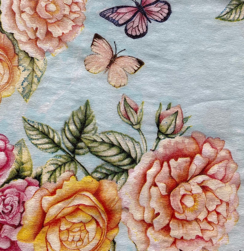 Floral Napkins for Decoupage and Junk Journals Mixed Media Etsy