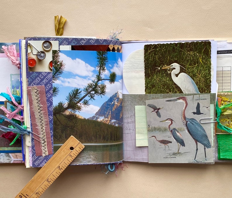 Flowish Junk Journal Mixed Paper DIY Kit Eclectic Travel Themed Flow Journal