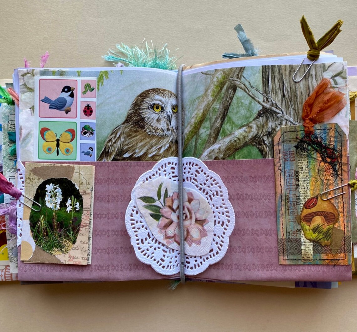 Flowish Junk Journal Eclectic Mixed Paper Flow Journal DIY Etsy
