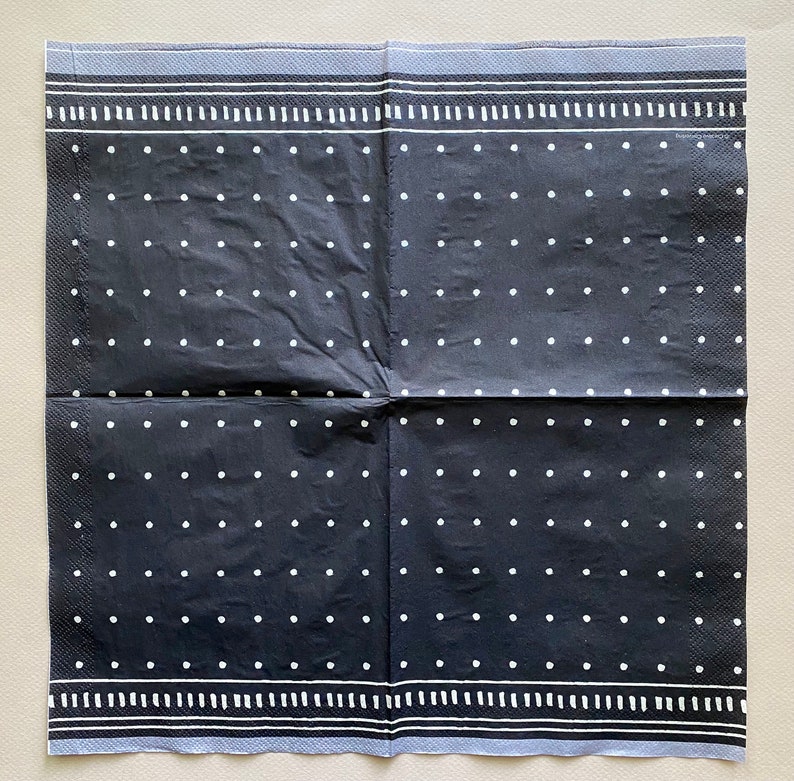 Black and White Napkins for Decoupage and Junk Journals Mixed Etsy