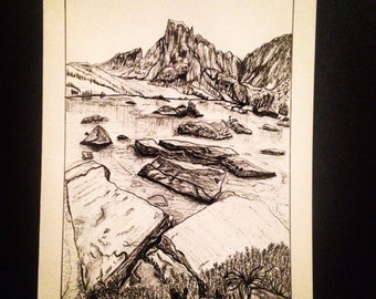 John Muir Trail  pen and ink note cards