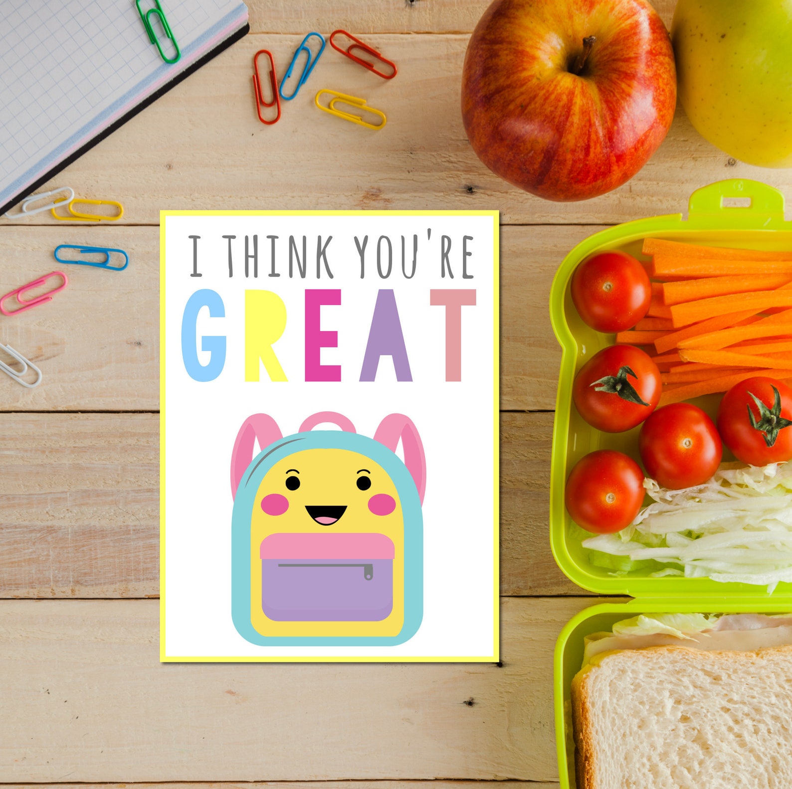 Lunch Box Cards Printable Lunch Box Notes for Kids Back to | Etsy