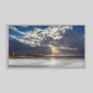 Samsung Frame TV Art | Tybee Island | Moonrise | Digital Download | Coastal | Landscape | Photography