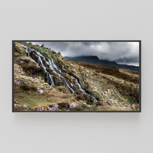 Samsung Frame TV Art | Frame TV Art | Digital Download | Scotland | Outlander | Waterfall | Isle of Skye | United Kingdom