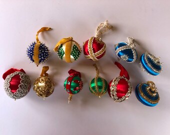 sequin and beaded christmas ornaments