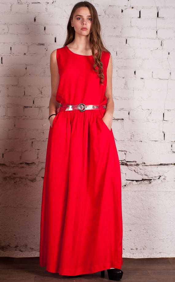 red long sundress