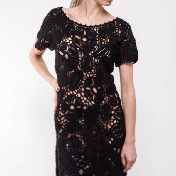 black mini dress long sleeve Kofi CHRISTMASDAY25 Size:16 (1Y) Kalina Premium Jersey Asymmetric