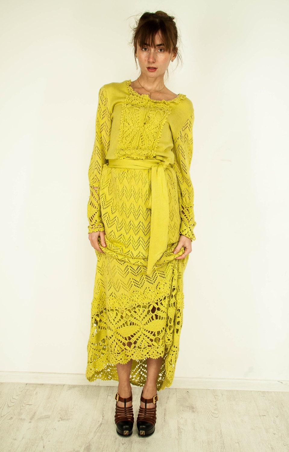 Crochet Dress Crochet Maxi Dress Crochet Lace Dress Light Etsy