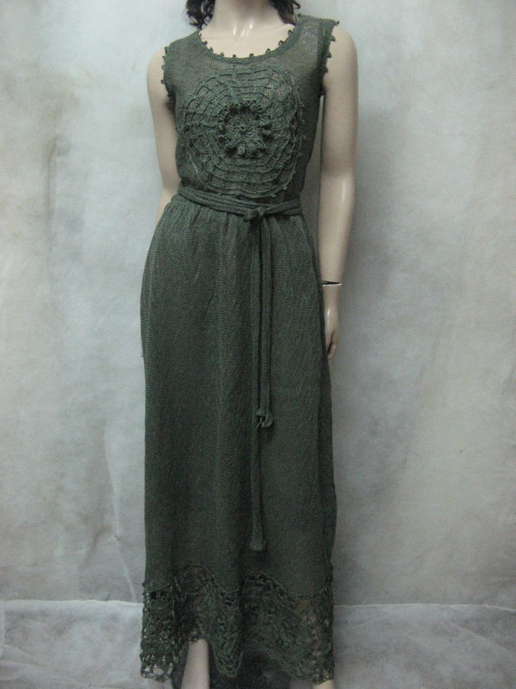 emerald green bohemian dress