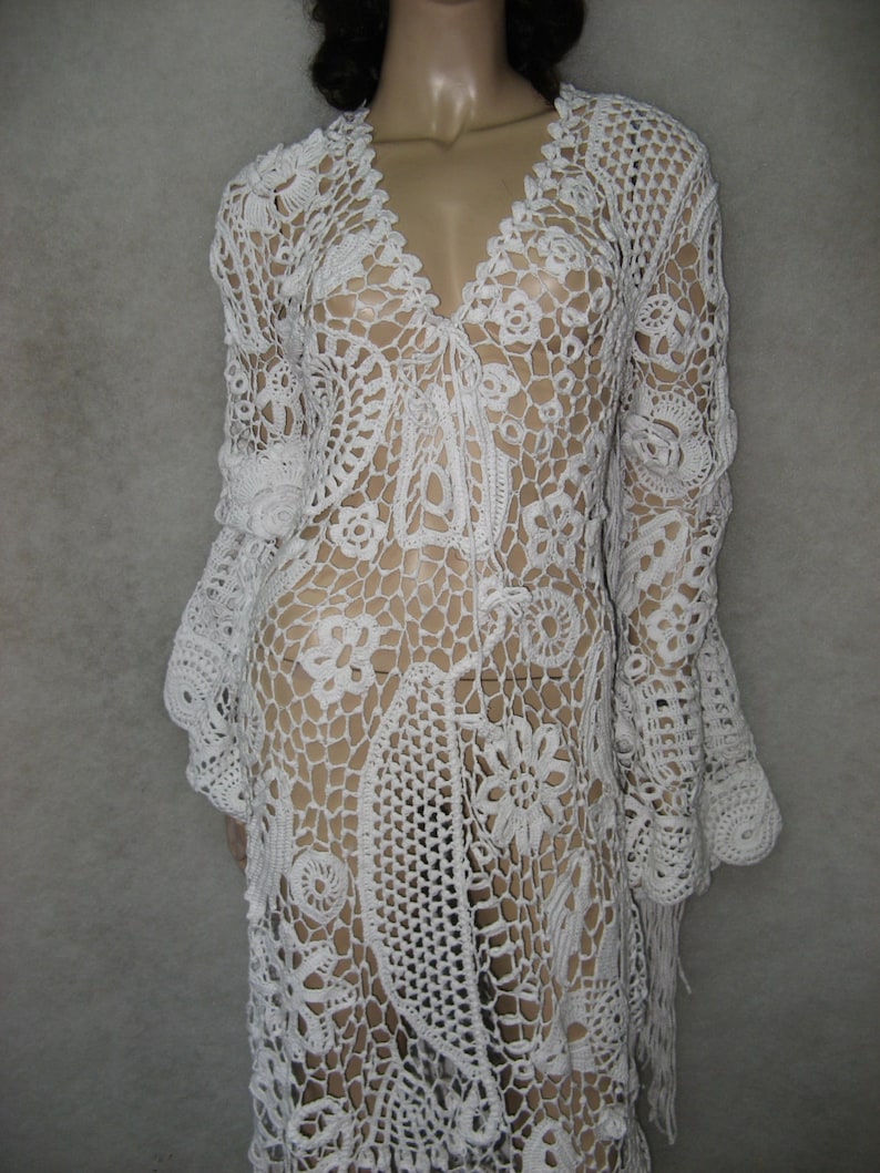 Crochet white dress Crochet maxi dress Handmade White Dress | Etsy