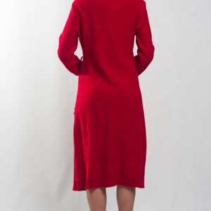Red Wrap Dress Midi Cocktail Dress Evening Oversize Dress - Etsy