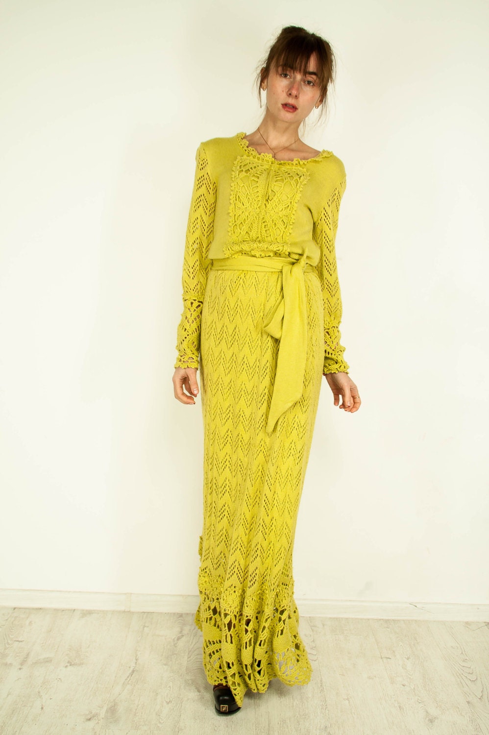 Crochet Dress Crochet Maxi Dress Crochet Lace Dress Light Etsy