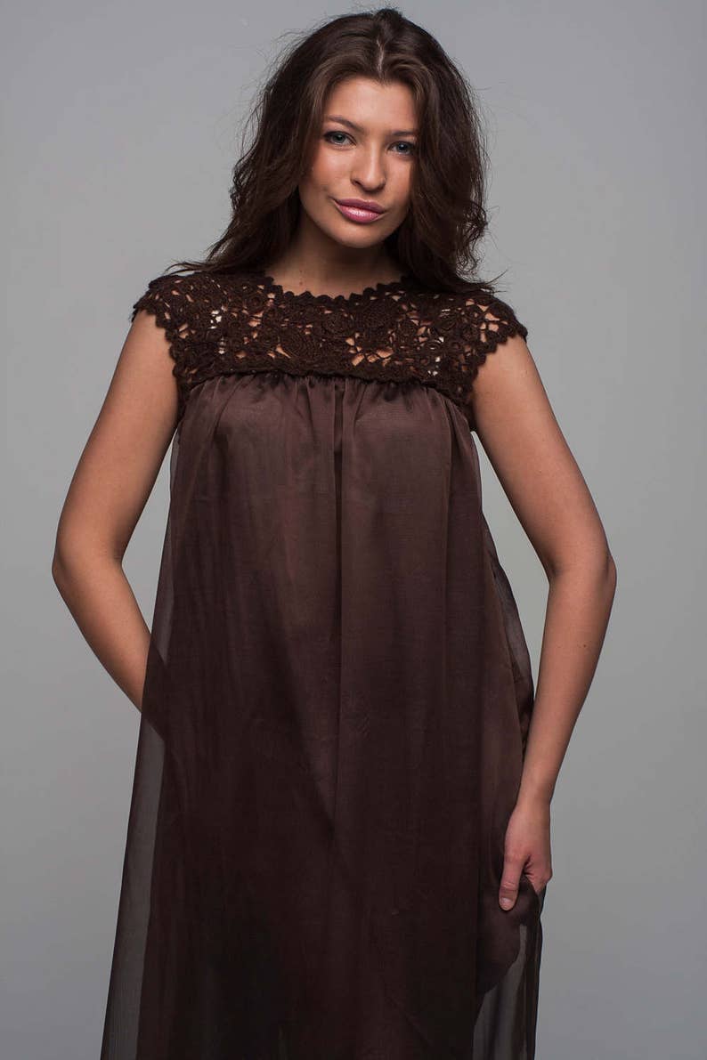 maternity brown dress
