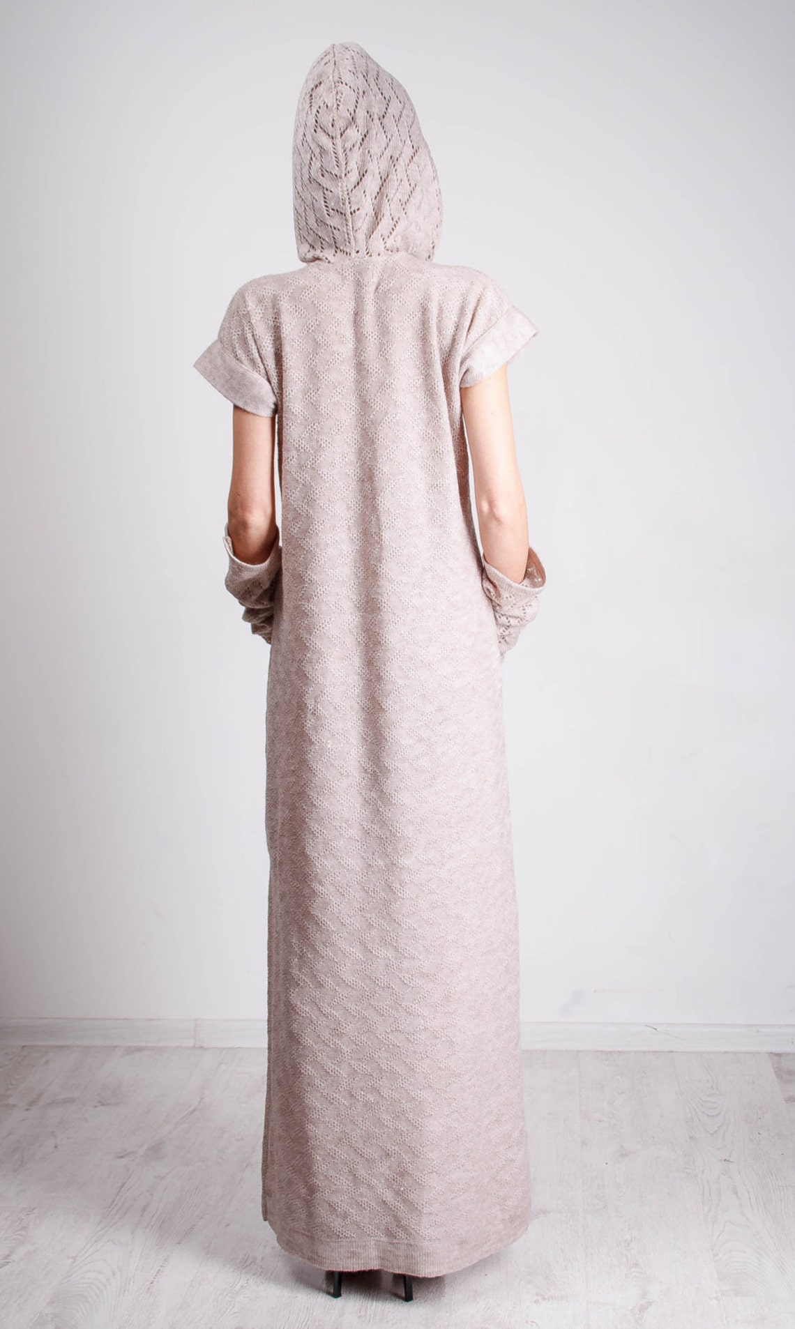 CROCHET Maxi Dress Long Light Beige Dress Handmade Maxi Dress - Etsy