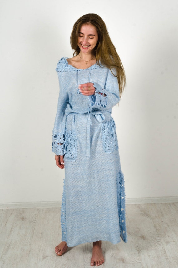 CROCHET Maxi Dress Long Light Blue Dress Handmade Maxi Dress Crochet Blue Dress KNIT Hoodie Dress Crochet Blue Dress Knit Light Blue Dress - Etsy CROCHET Maxi Dress Long Light Blue Dress Handmade Maxi Dress Crochet Blue Dress KNIT Hoodie Dress Crochet Blue Dress Knit Light Blue Dress - Etsy