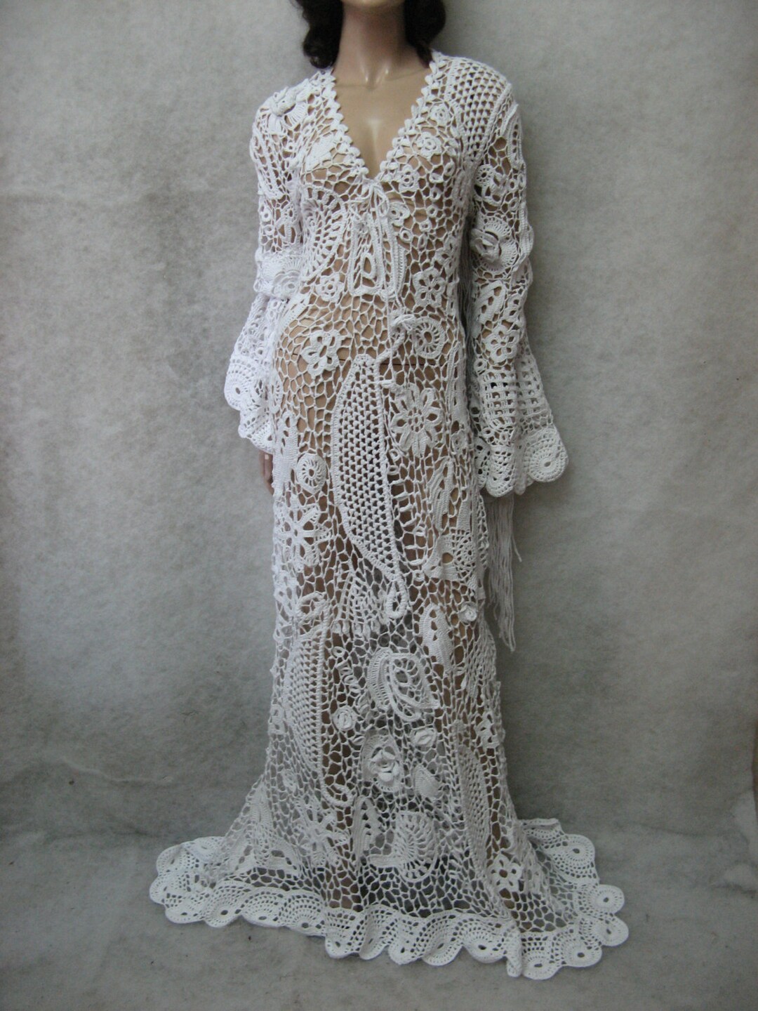 Crochet Gown- White main image 1