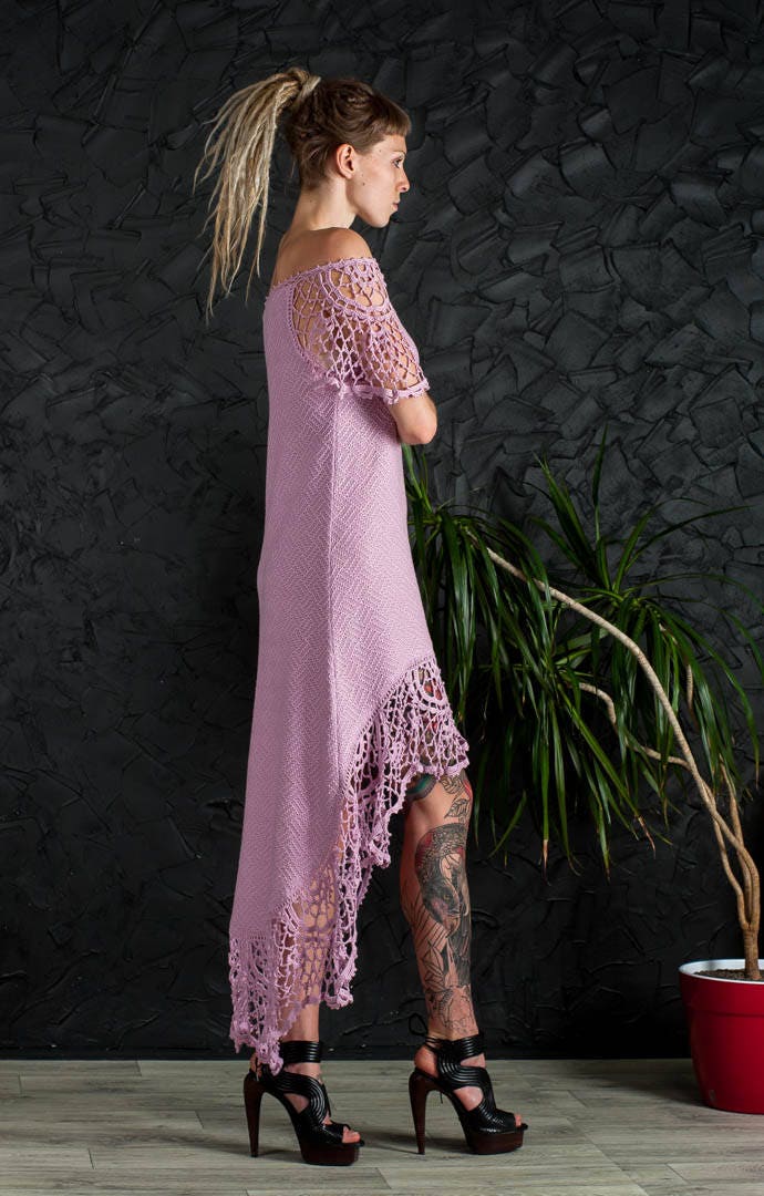 plus size dusty pink dress Fayth Dark Dusty Pink Crochet Dress