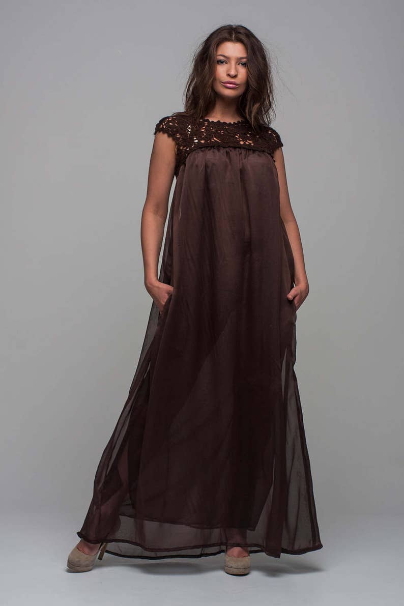maternity brown dress
