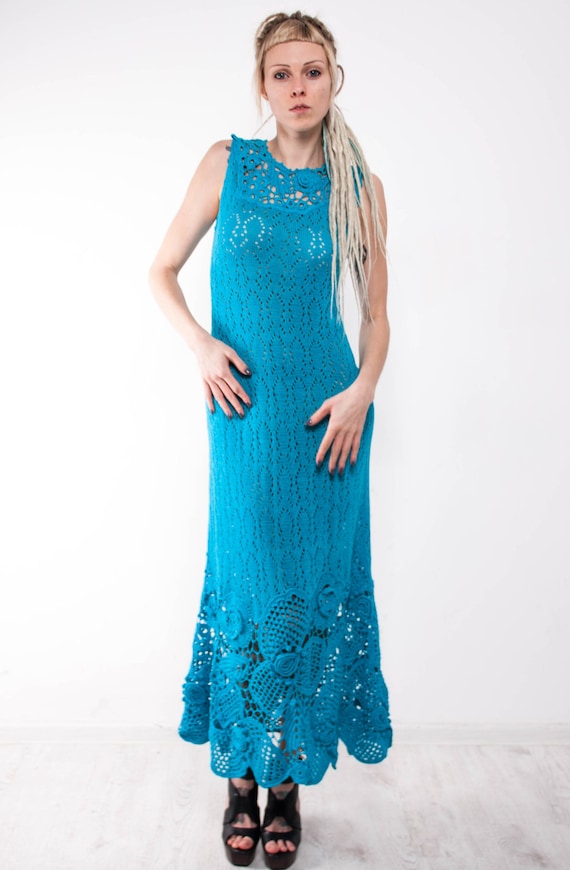 crochet evening gown