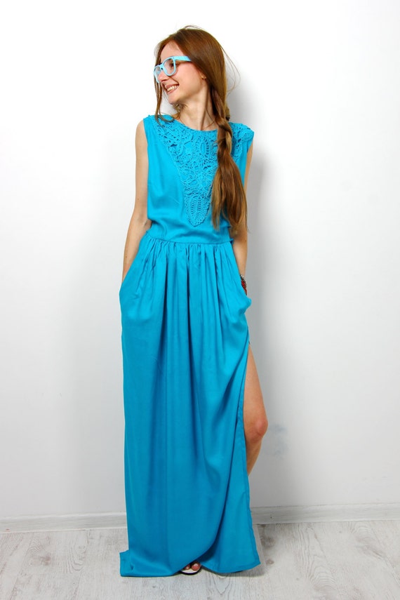 turquoise maxi