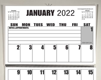 Jumbo Calendar - Etsy