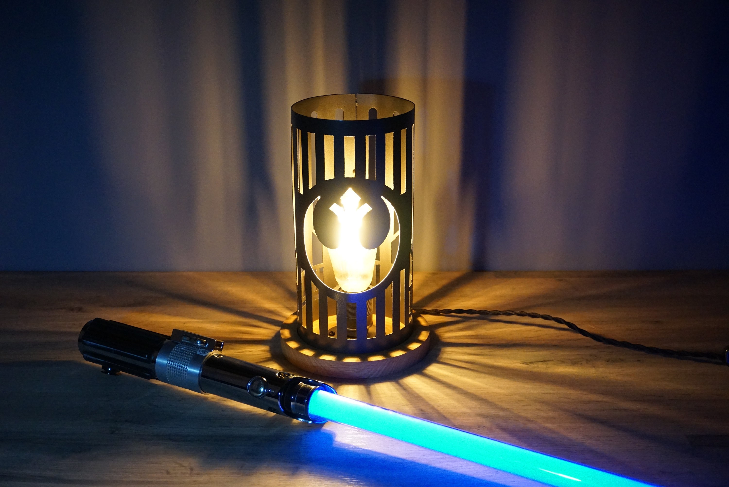 Star Wars Lamp Handmade Table Lamp Bedside Table Lamp Etsy Norway