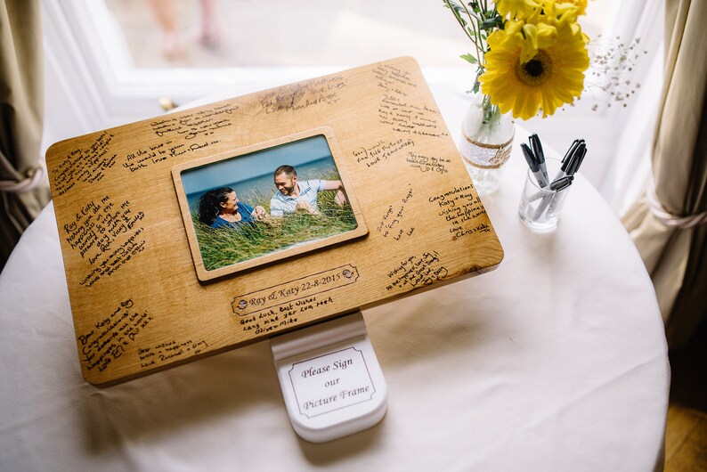 Oak Wedding Guest Signing Board Unique Guest Book Wooden Etsy UK
