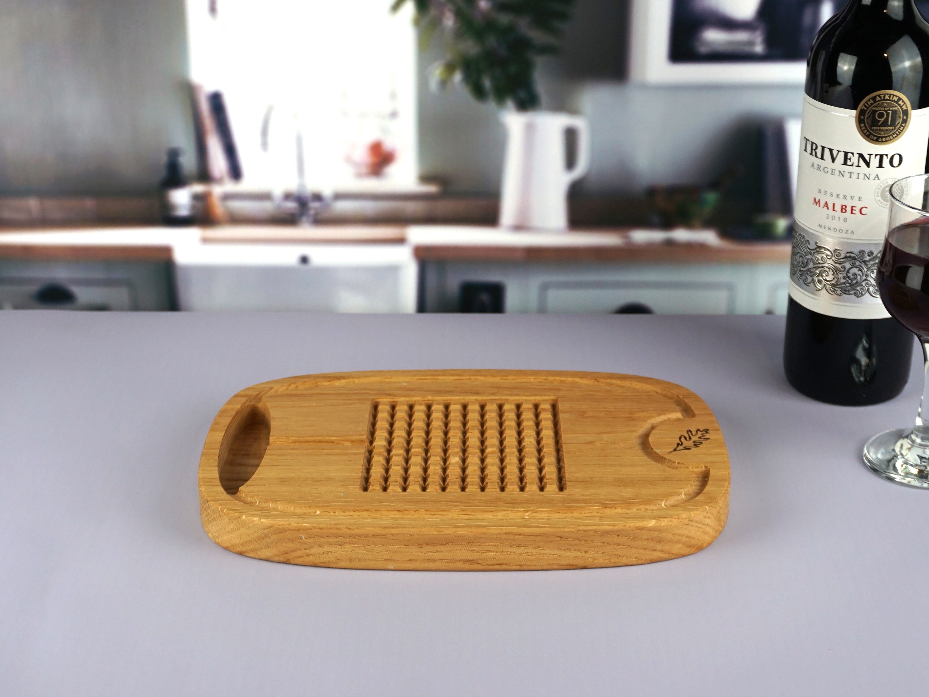 Small Meat Cutting Board, Carving Board, Oak Cutting Board, Large